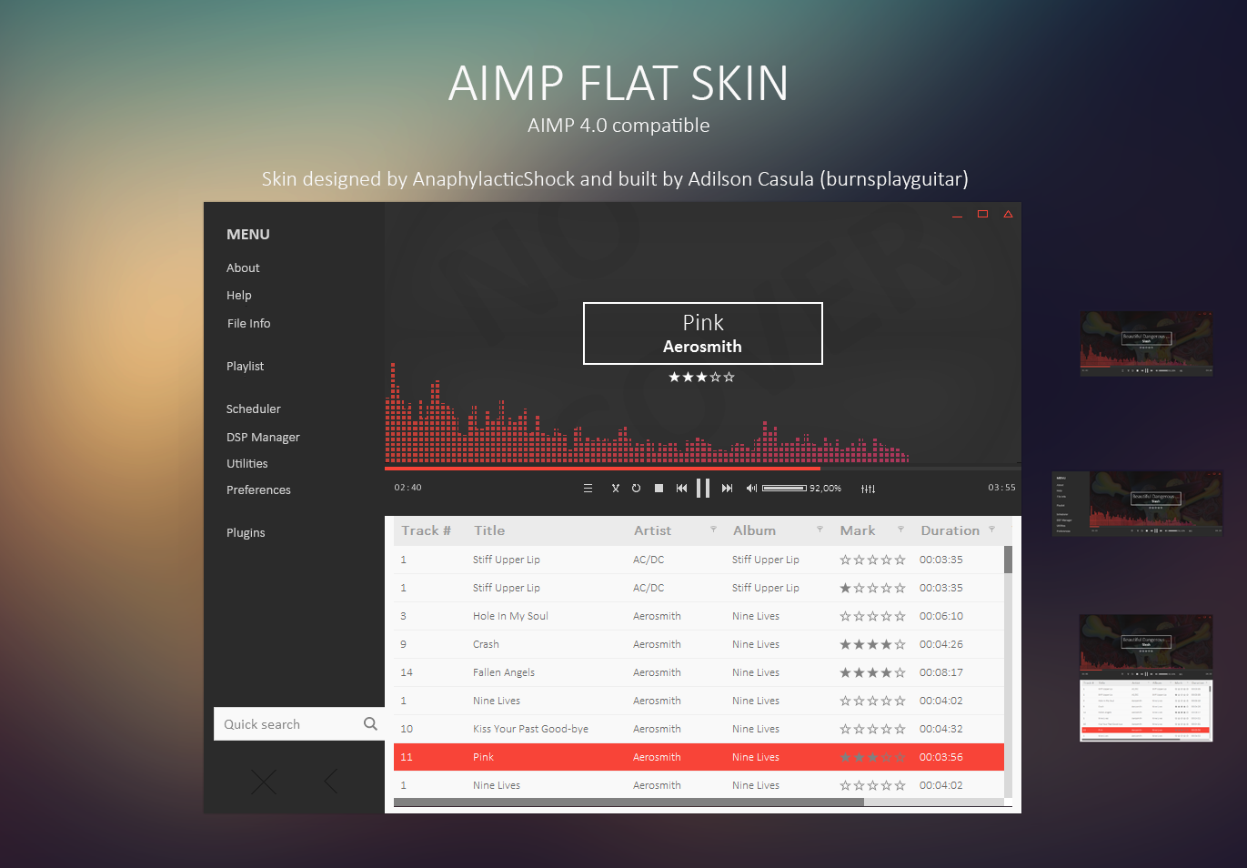 【全网首发】音乐发烧友必冲!AIMP5音乐播放器史诗级美化包 - 973套皮肤+113款图标样式免费领!