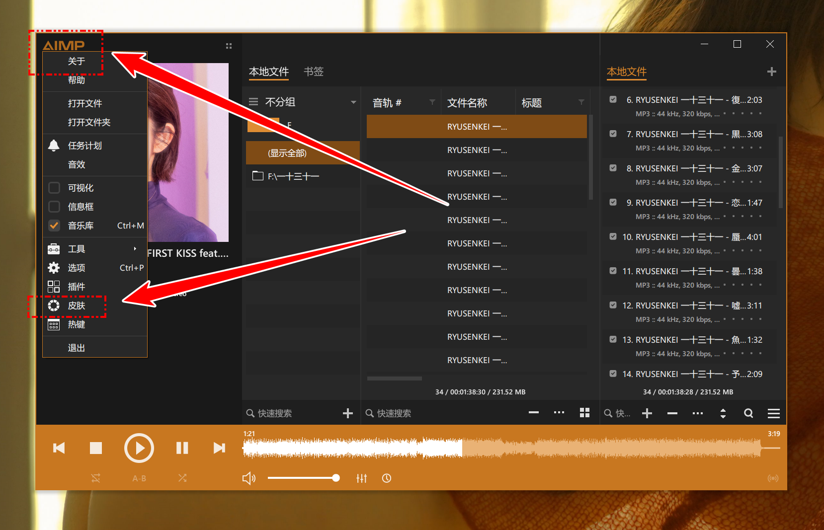 【全网首发】音乐发烧友必冲!AIMP5音乐播放器史诗级美化包 - 973套皮肤+113款图标样式免费领!