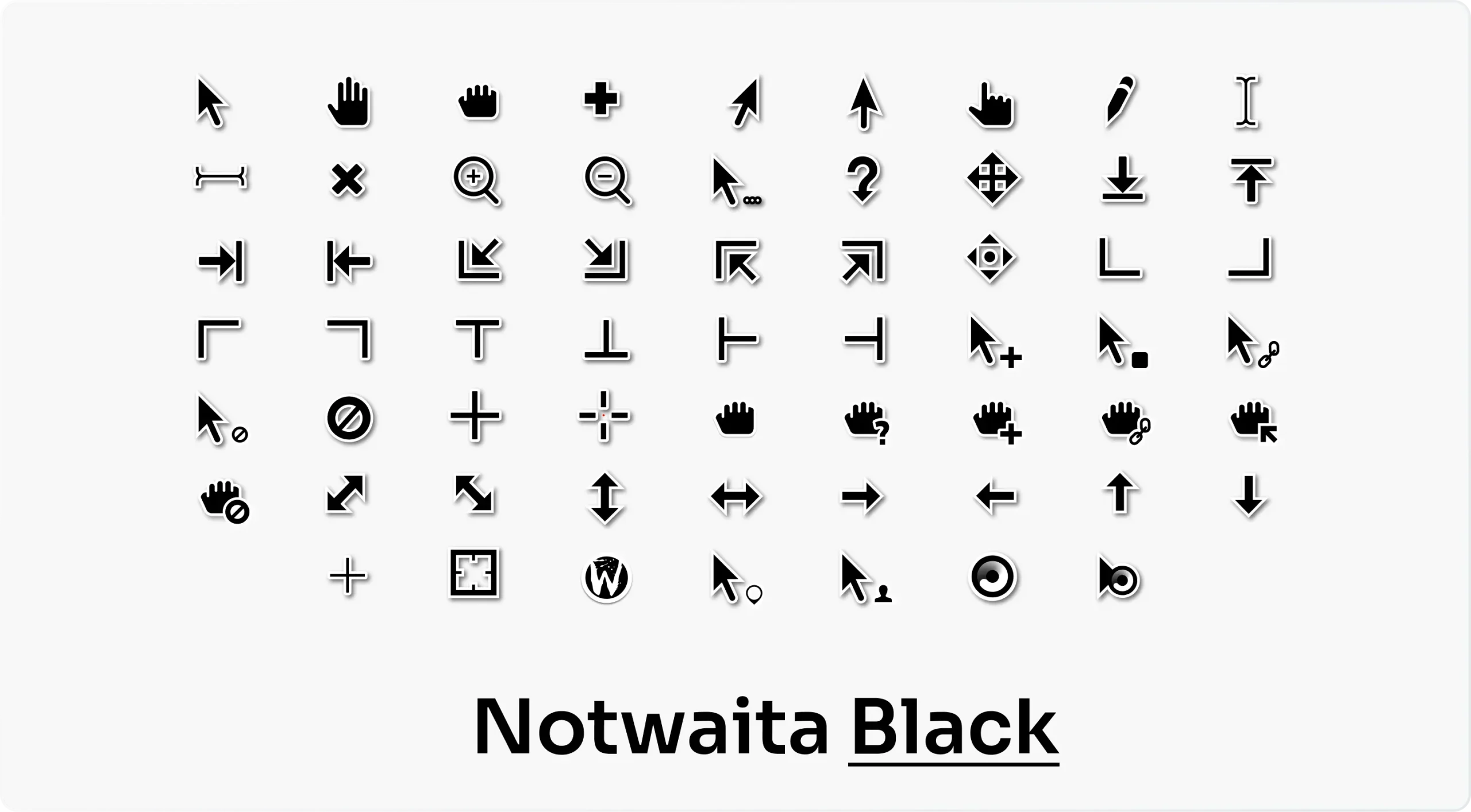 鼠标指针|Win11/Win10 通用鼠标指针免费下载 – Notwaita Cursor