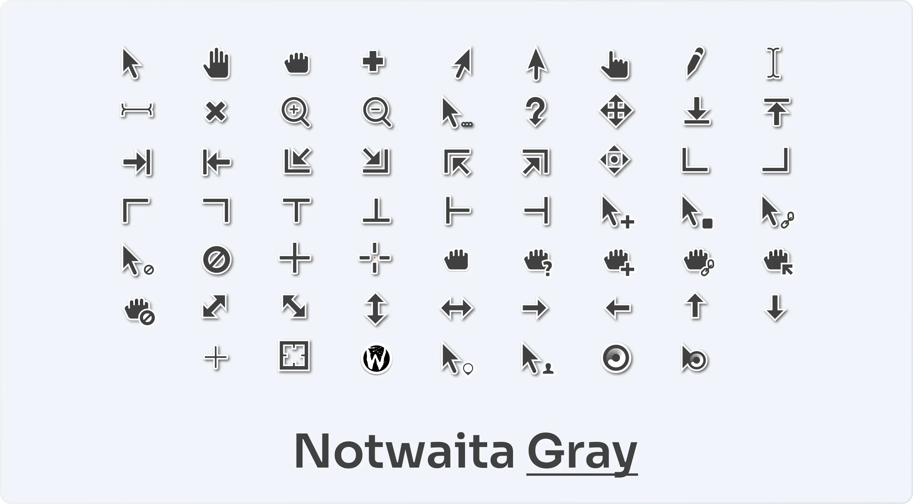 鼠标指针|Win11/Win10 通用鼠标指针免费下载 – Notwaita Cursor