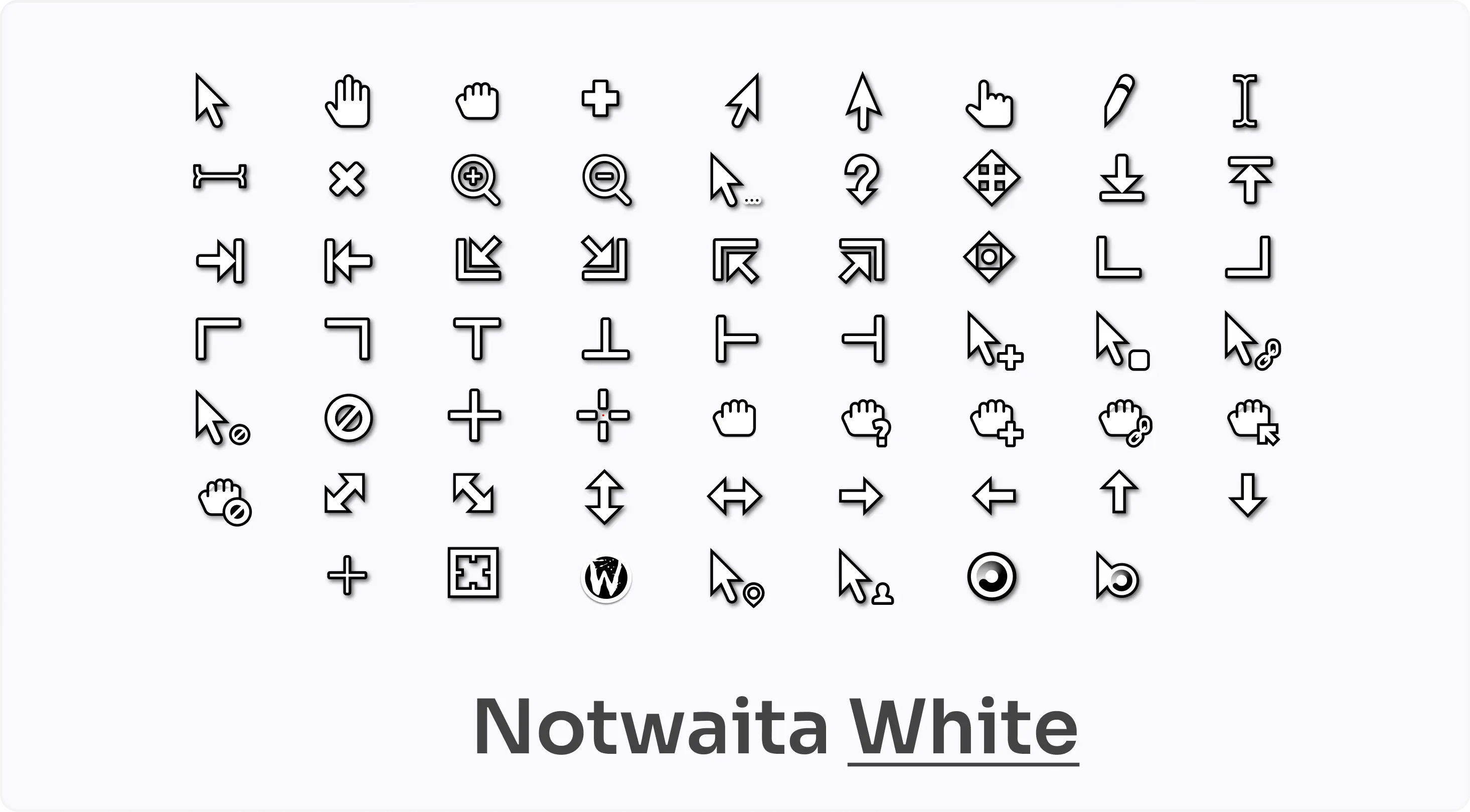 鼠标指针｜Win11/Win10 通用鼠标指针免费下载 – Notwaita Cursor