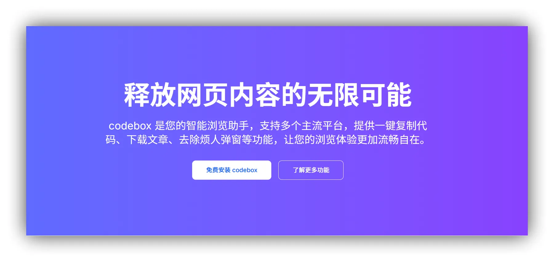 CodeBox – 一键解除网站各种限制