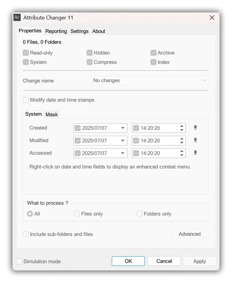 Attribute Changer - 文件属性修改工具