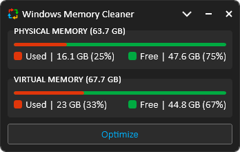 Windows Memory Cleaner - Windows内存清理工具