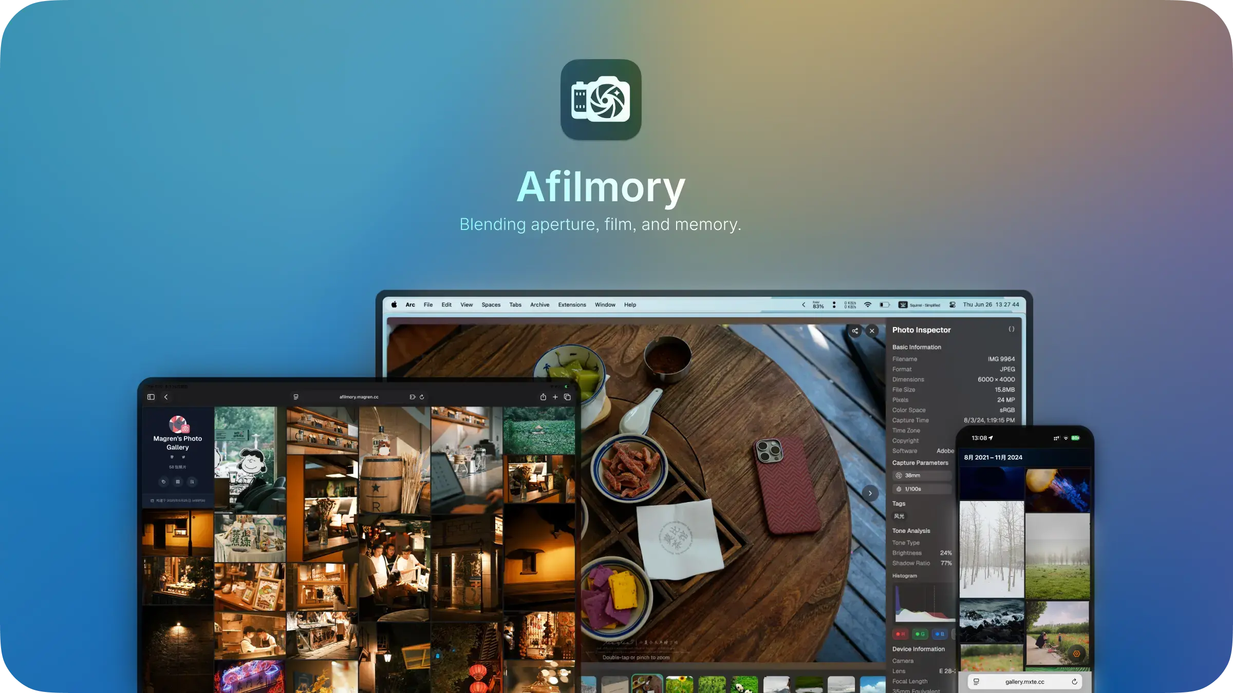 Afilmory – 一键搭建专业的个人作品展示摄影网站