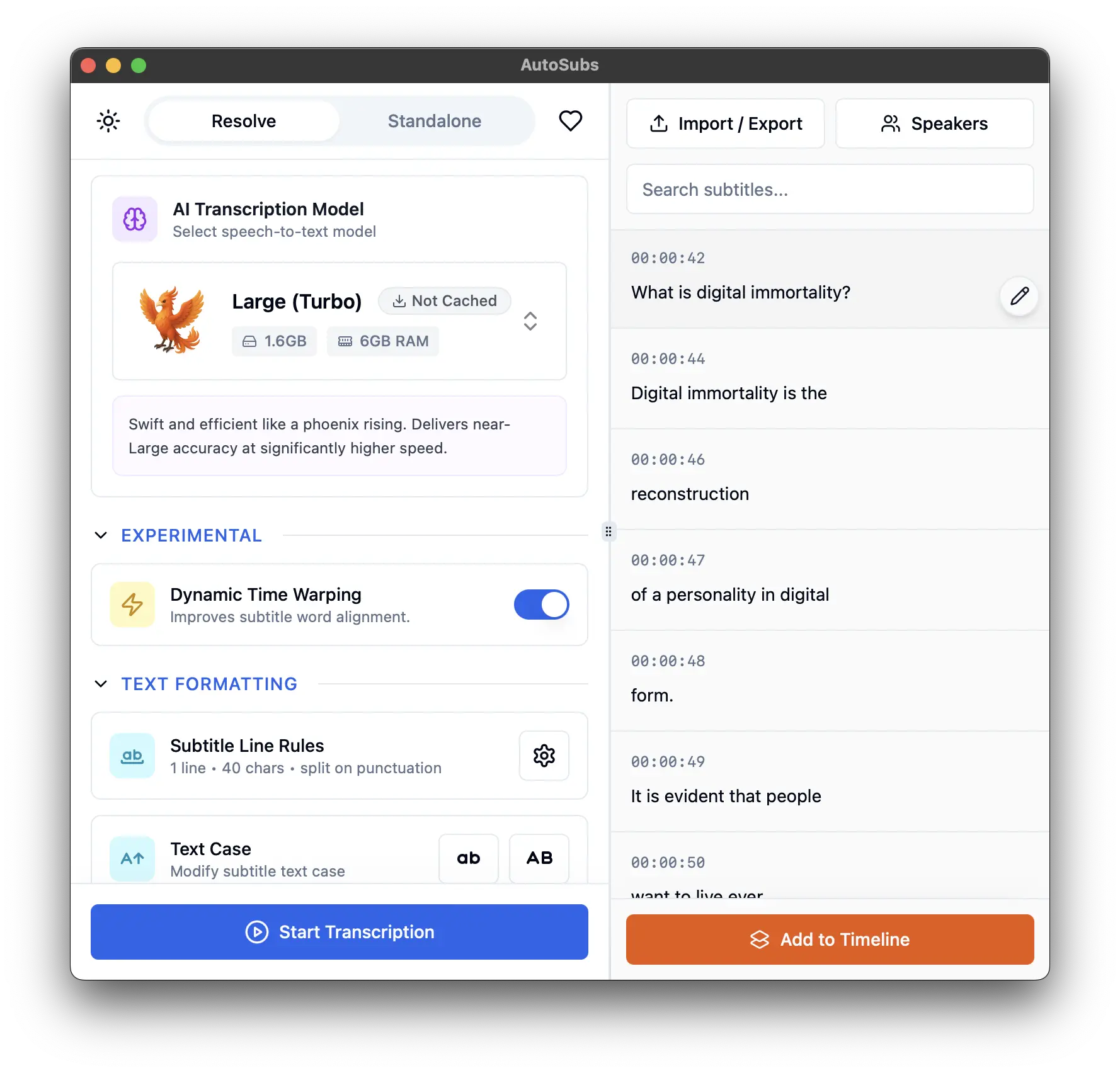 AutoSubs - 替换剪映，AI一键生成高质量视频字幕工具