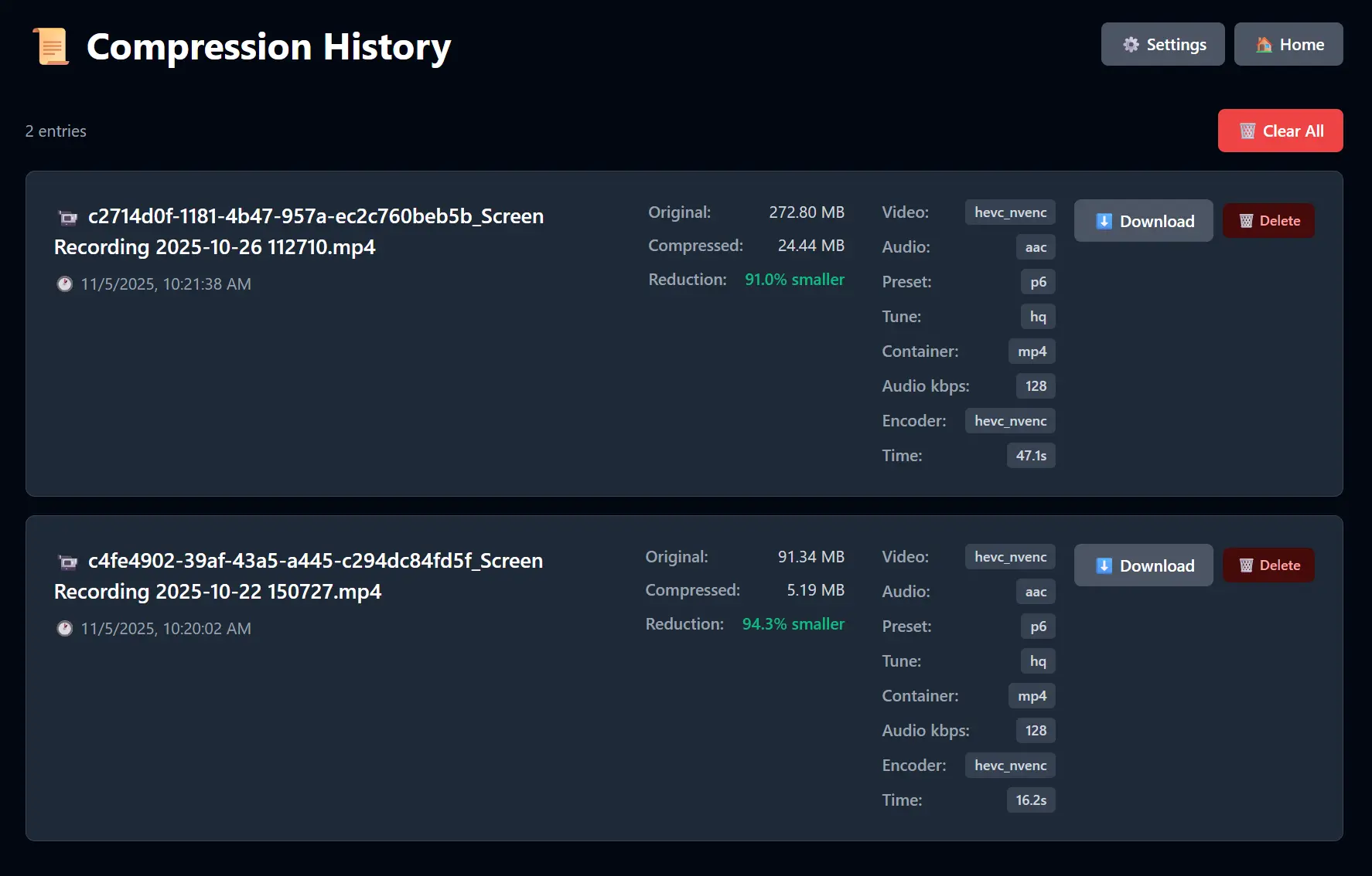 8mb.local - 开源免费的视频大小自定义压缩工具