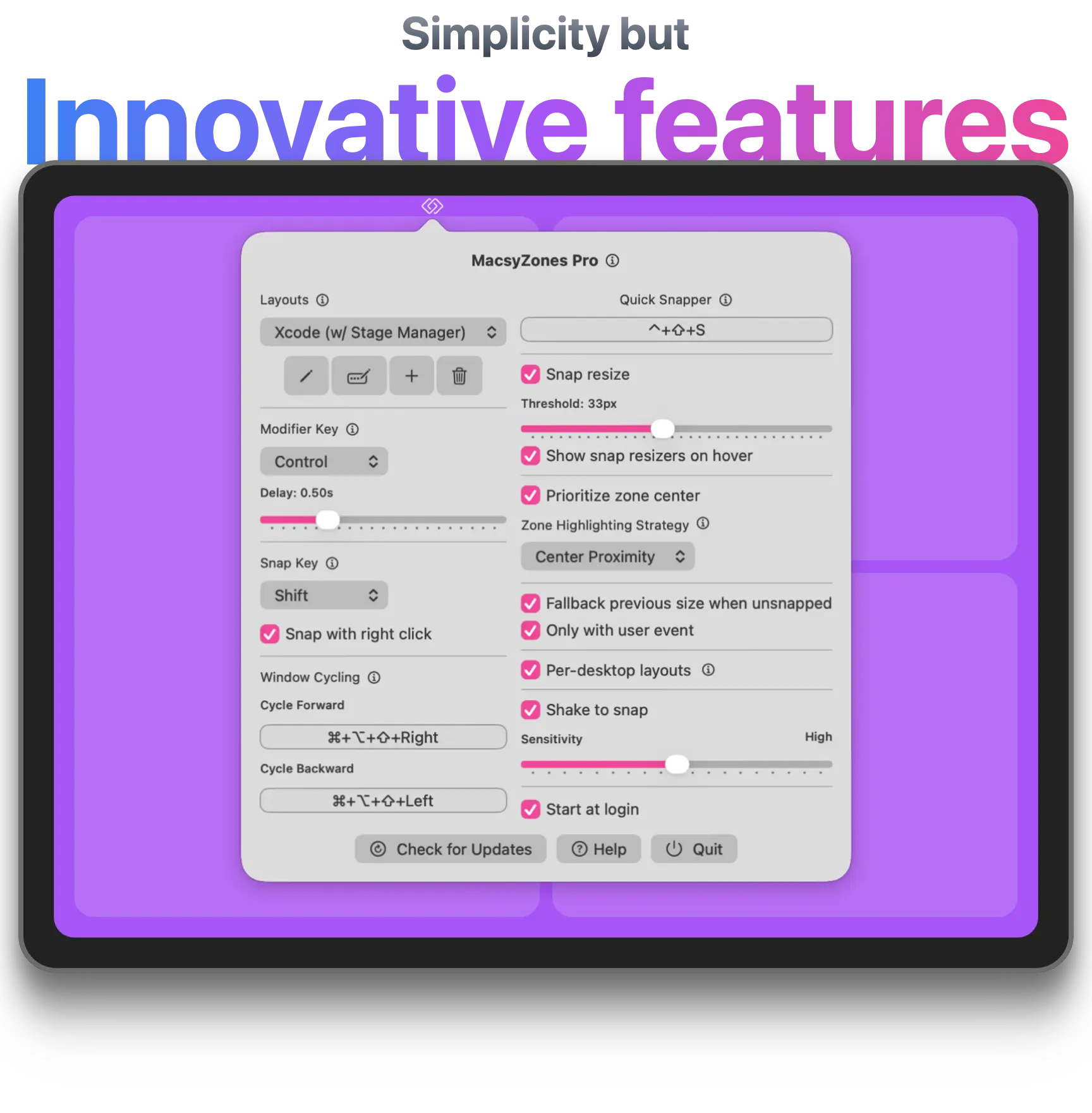 MacsyZones - 苹果Mac系统应用窗口增强管理工具