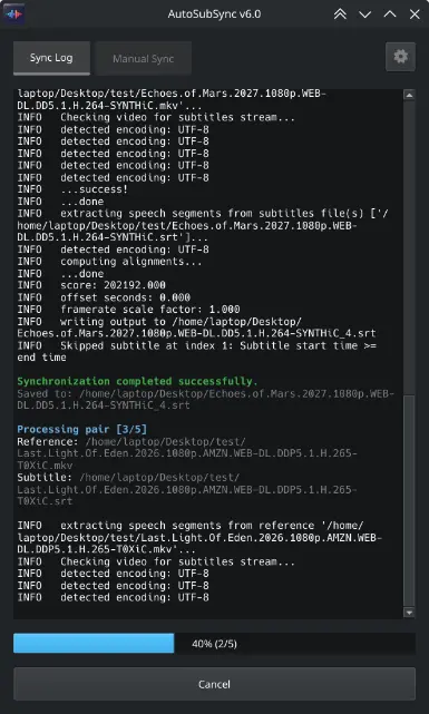 AutoSubSync – 利用AI自动识别字幕和视频一键同步
