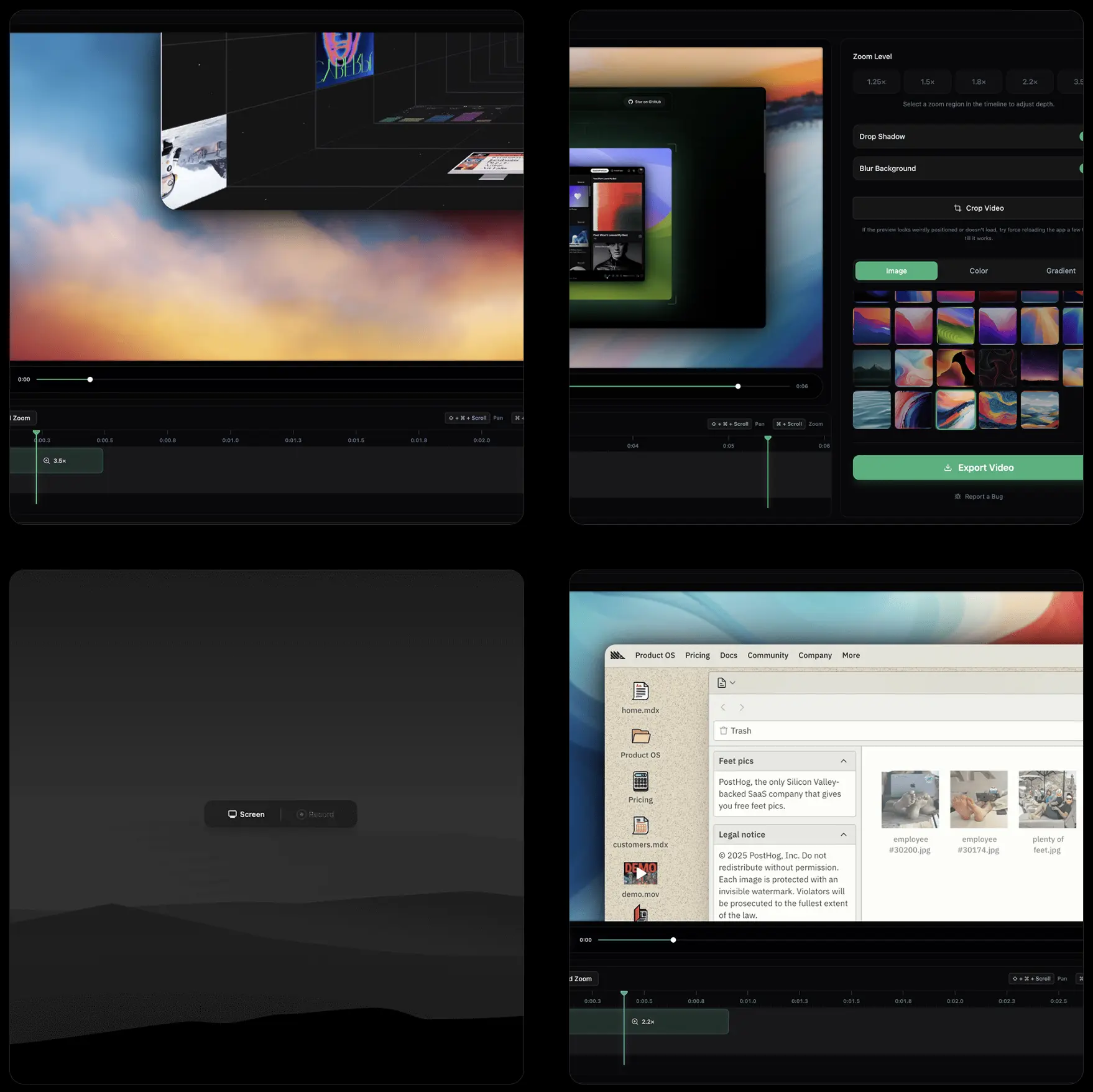 OpenScreen – 免费屏幕录制工具｜缩放等特效｜Screen Studio替代