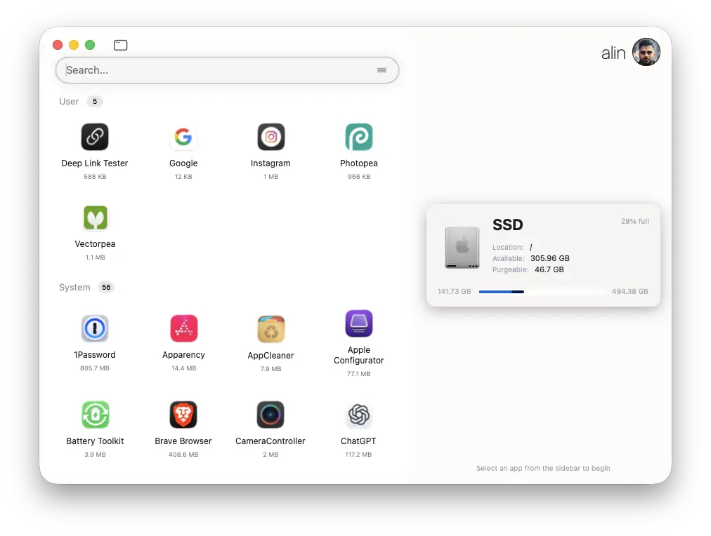 Pearcleaner - 苹果MacOS系统软件卸载工具