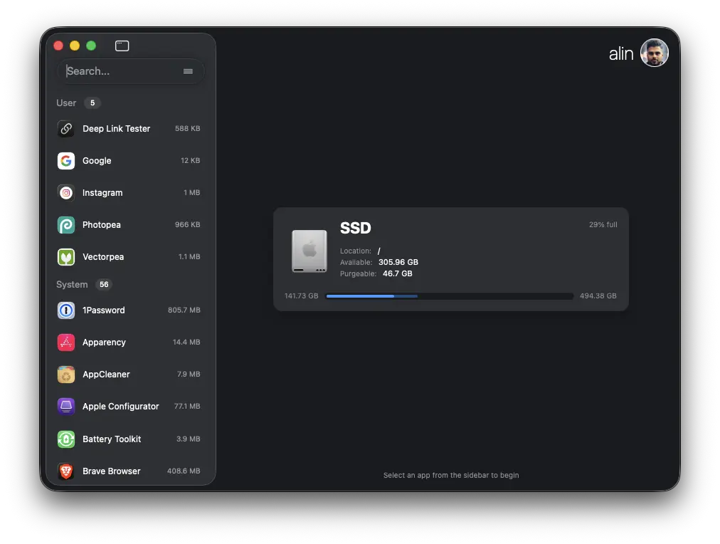 Pearcleaner - 苹果MacOS系统软件卸载工具