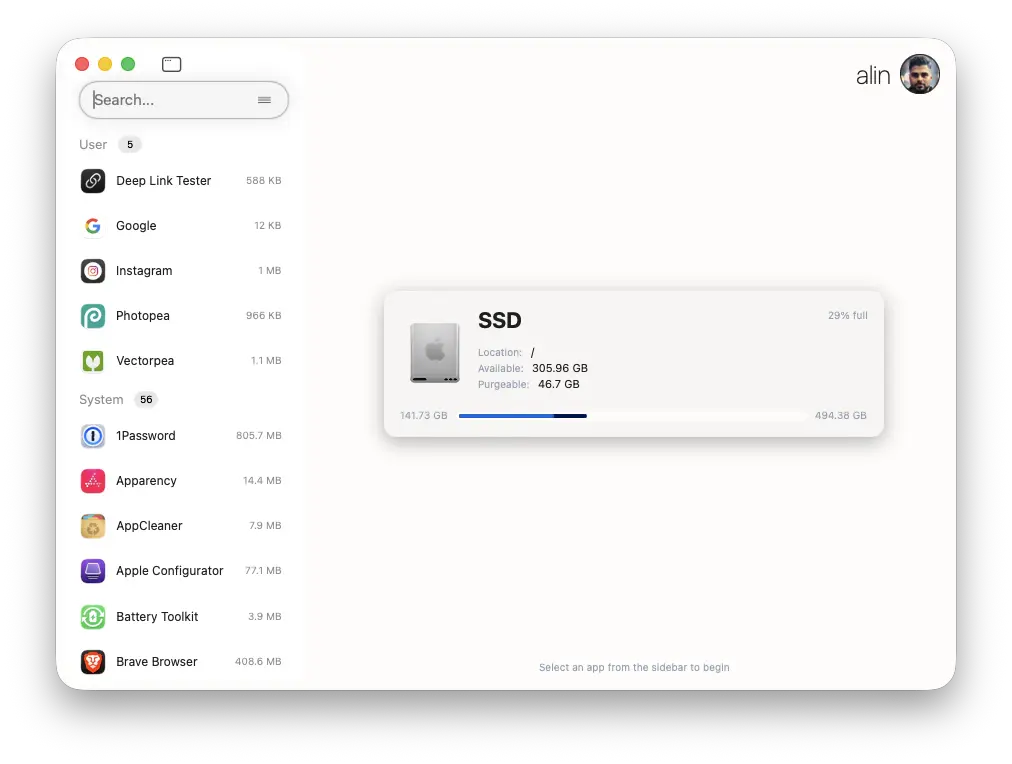 Pearcleaner - 苹果MacOS系统软件卸载工具