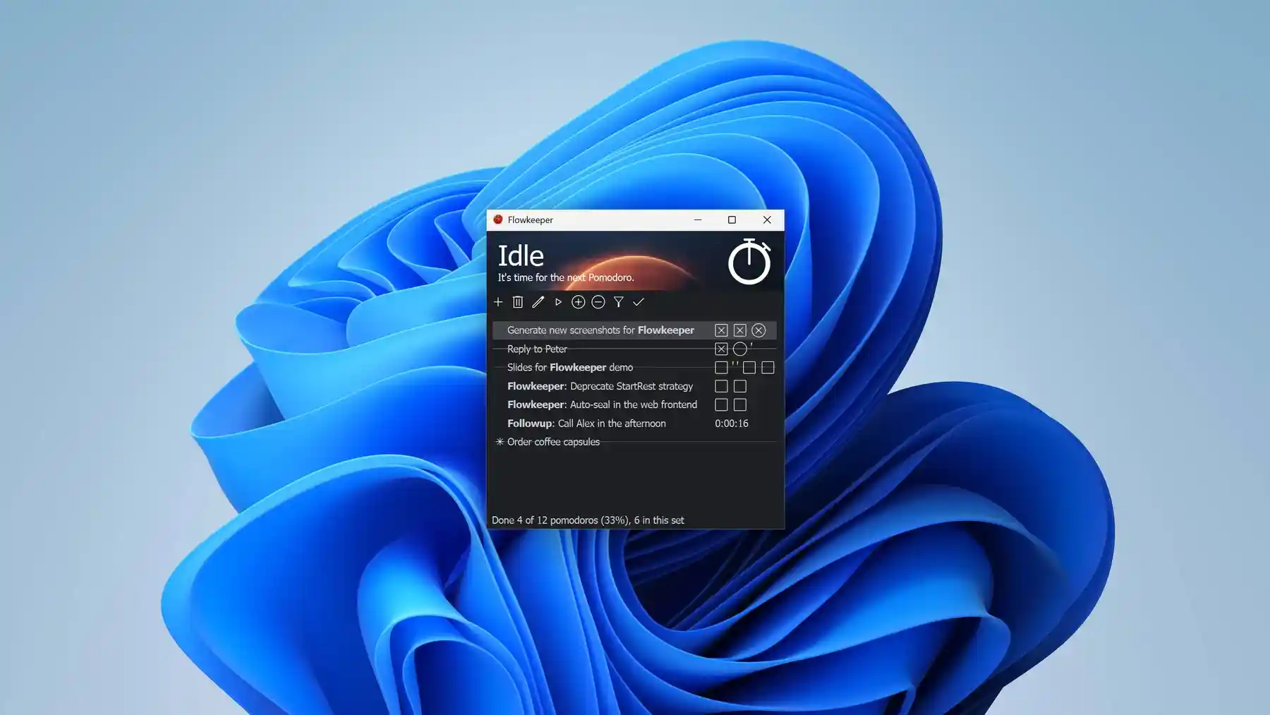 Flowkeeper - 界面清爽开源免费的桌面计时器