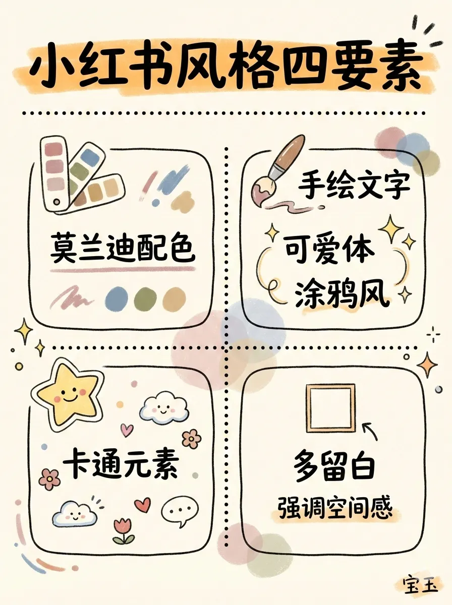 小红书提示词：把输入内容变成小红书图片的提示词