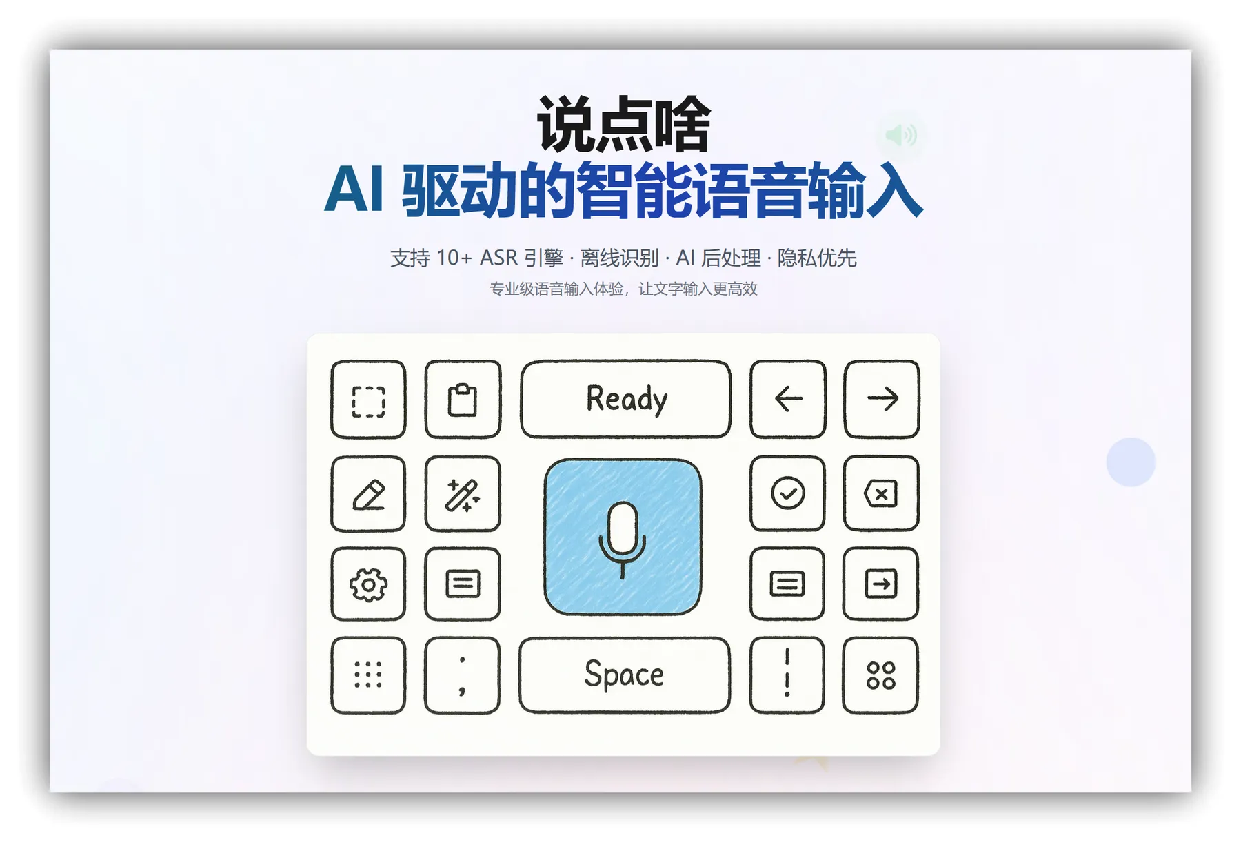 说点啥 – 安卓语音输入法｜11+主流ASR服务｜任何输入法皆可调用