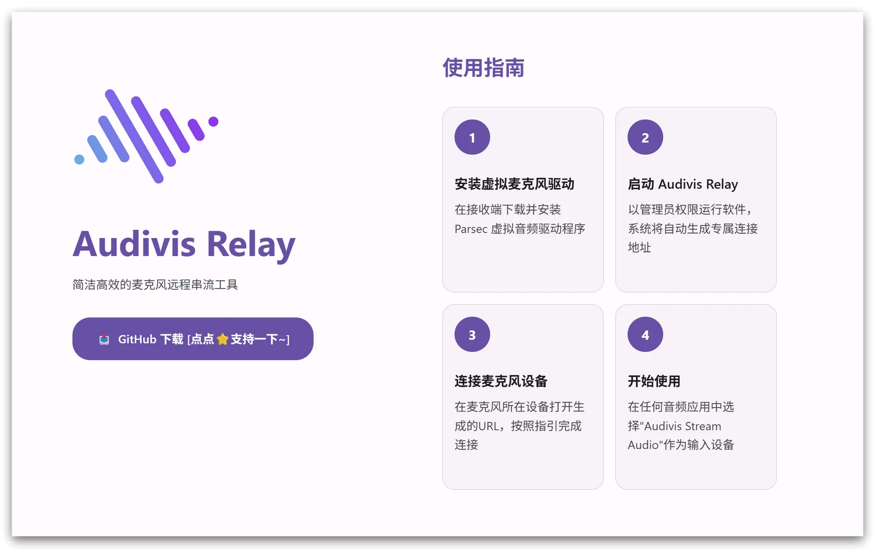 Audivis Relay – 麦克风串流工具丨适用于电脑或耳机没有麦克