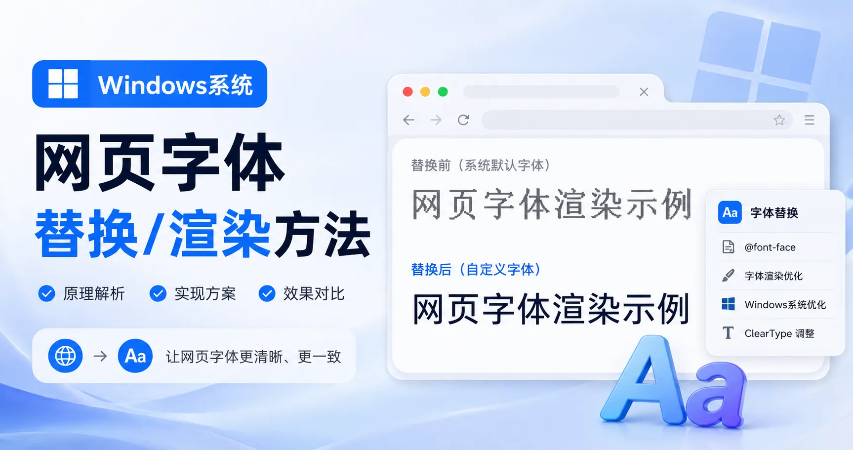 Window系统+网页字体替换/渲染方法
